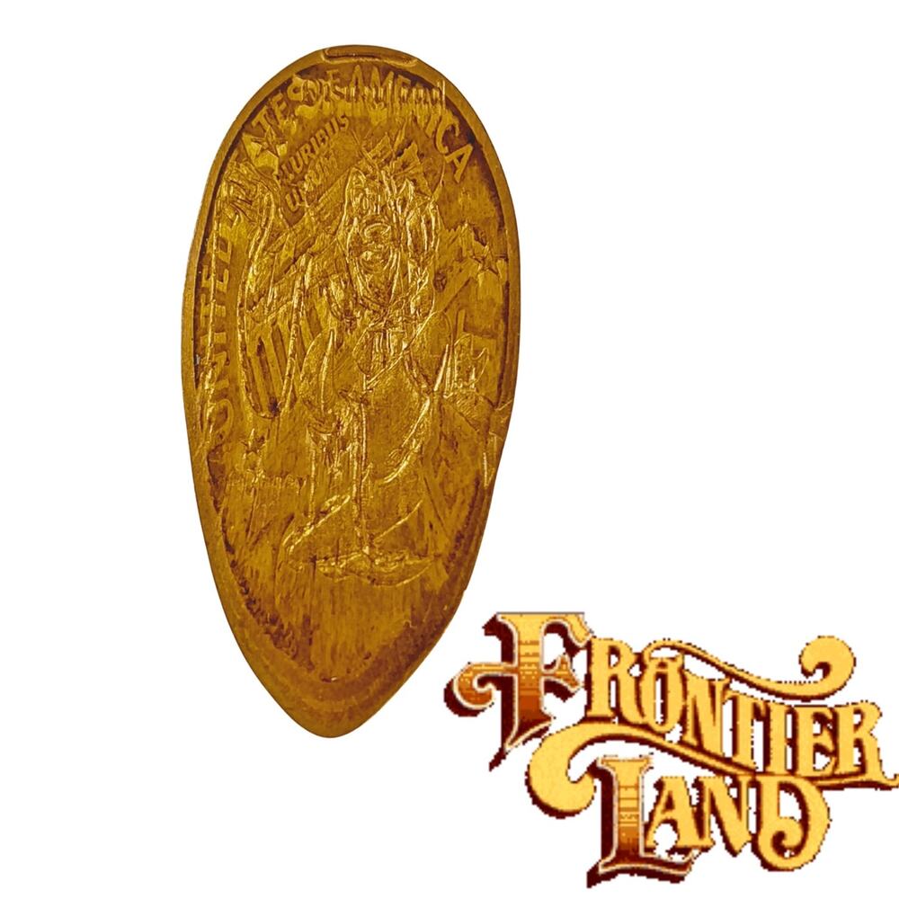 Rare Misprint Elongated Penny Disneyland Frontierland Goofy